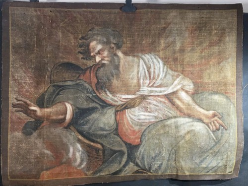 Tableau ancien huile saint - tableau,