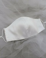 Lot 2 Masque protection en tissu coton lavable/ajustable/adulte/blanc
