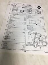 Fiche technique automobile Mercedes 300 GD 5 cylindres édition 1991