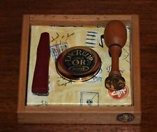 Coffret cire à cacheter Aladine avec un sceau ANGE CUPIDON ENCREUR GOLD OR / TBE