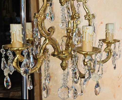 Lustre bronze doré bras - doré,