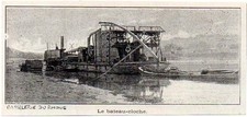 1896  --  BATELLERIE DU RHONE   LE BATEAU CLOCHE   3K984
