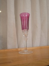 Flute à champagne  roemer cristal overlay violet Saint ST Louis Tommy  18.8 cm