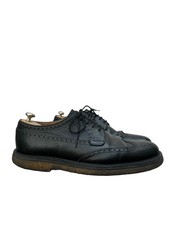 Dries Van Noten Black Pebble Leather Derby Shoes Size EU 43.5  US 10,5