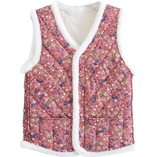 Gilet matelassé floral - gilet,