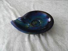 Ancien porte ou repose pipe en céramique irisée bleu CK France