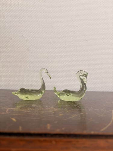 Paire sculpture verre murano - paire,