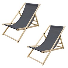 2x Chaise longue jardin