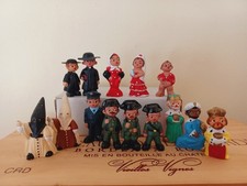 Lot 14 personnages miniatures terre cuite espagnol peuple de boue