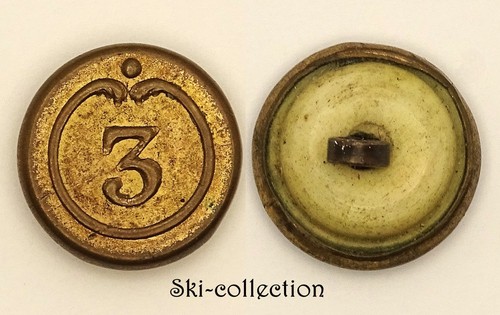 Bouton régiment - bouton, 3°régiment
