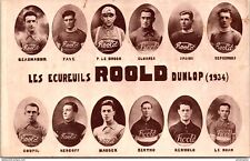 S12440 Carte Cyclisme les Ecureuils Roold Dunlop 1934 - Marque Bretagne