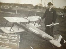 AVION AVIATION PHOTO 1920 MAQUETTE BIPLAN GIROUETTE SALMSON