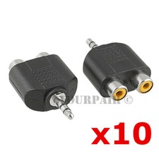 10 Pack Dual RCA Female Jacks