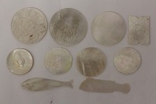 10 Jetons de jeu en nacre