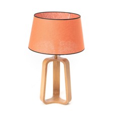 Lampe table SELVA bois et Abat
