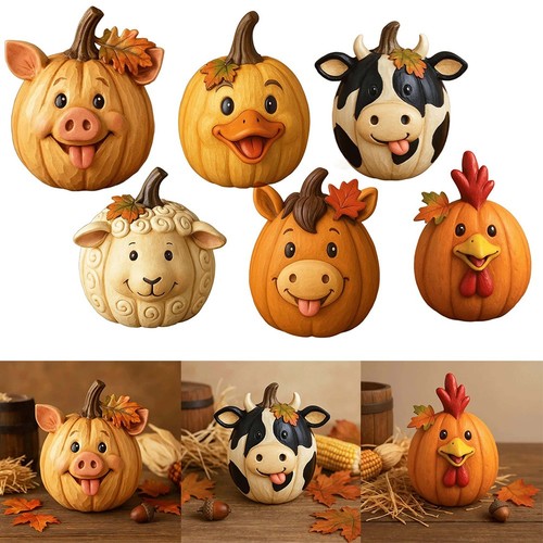 Figurines citrouille animaux