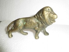 ANCIENNE STATUE ANIMAL  LION  EN BRONZE