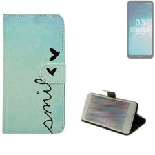 Housse Étui Nokia C300 portefeuills Flip Cover Coque fleur Wallet Bag Case