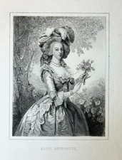 MARIE-ANTOINETTE - "Portrait de Marie-Antoinette". 19ème.