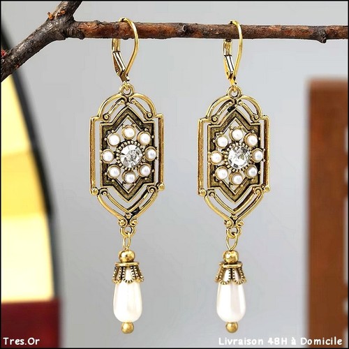 Boucles oreille perles - boucles, d'oreille
