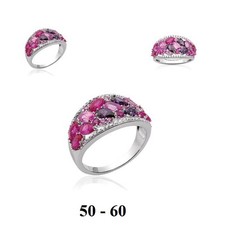 Grosse Bague Rhodié T52 Pavé