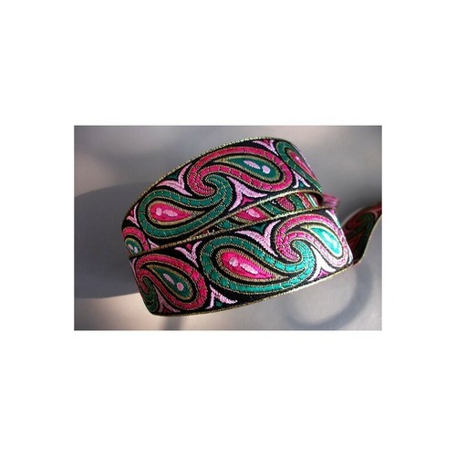 Galon vert rose or - m,