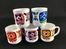 Lot de 5 mugs Mobil vintage