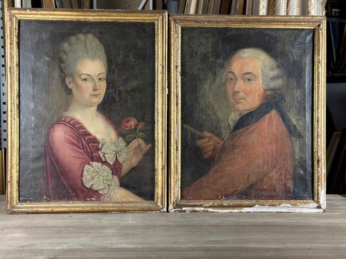 Tableau ancien auto - , portrait