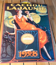 ANCIENNE  PLAQUE PUBLICITAIRE CACHOU LAJAUNIE