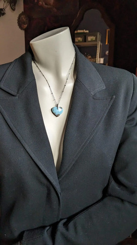 Collier coeur larimar - de,