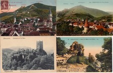 Lot 4 cartes postales