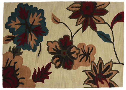 Tapis fleur fait main 160x230 - fait,