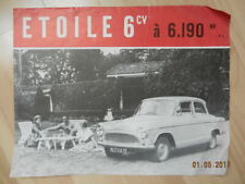 Catalogue SIMCA P60 etoile 6 1960