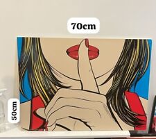 ? TABLEAU POP ART XXL "SECRET" - IMPRESSION SUR BOIS 70x50cm