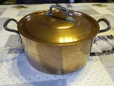 Ancienne cocotte ,marmite cuivre étamé  Lecellier Villedieu tbe20cm de diamétre