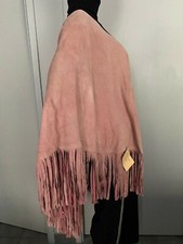 Cape en daim rose de haute
