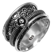 Bague toupie en argent pour femmes bague à quatre toupies bague bijou en...