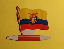 PLAQUE Drapeau métal equateur Collection AMERICORAMA de L'ALSACIENNE Biscuits 