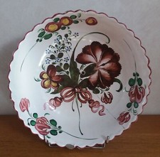 Grand plat XIXième faïence de l'Est SALVANGE Argonne Les Islettes Wally Waly