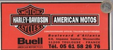 Moto. AMERICAN MOTOS. Toulouse. HARLEY DAVIDSON. BUELL 19 X 5.5 Cm
