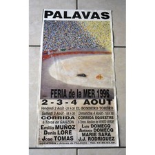 José TOMAS à PALAVAS Affiche CORRIDA dessinée par DUBOUT Marie SARA & Denis LORE