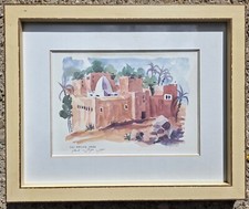 Aquarelle M Laurent Sidi Mouley Omar (Maroc ou Algérie) 46cmx38