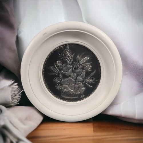White pewter wood decorative