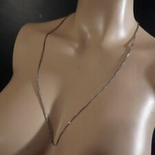 Collier chaine métal plaqué argent bijou fantaisie vintage art déco femme N4475 