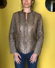 luxueuse veste blouson 100% python GIORGIO & MARIO taille 36 fr (S) NEUVE