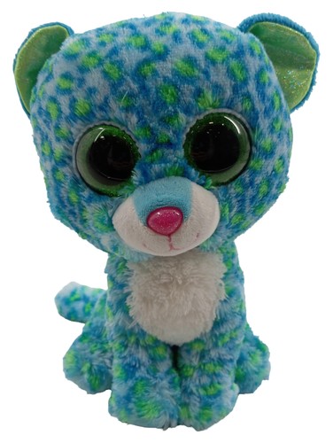 Peluche léopard bleu vert - ty,