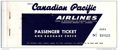 Billet avion canadian - d´avion,