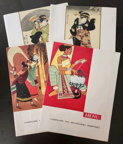 Lot menus 1962 compagnie - menus,