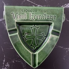 RARE CENDRIER PUBLICITAIRE LIQUEUR DU VIEIL ERMITAGE