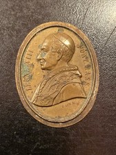 Rare MEDAILLE PLAQUE Pape Leon